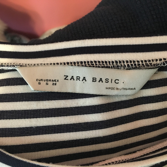 Women's Zara Basic striped dress - Picture 5 of 5